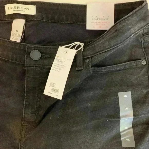 NWT LANE BRYANT Black/Gray Capri Jeans Size 20 - Picture 3 of 3